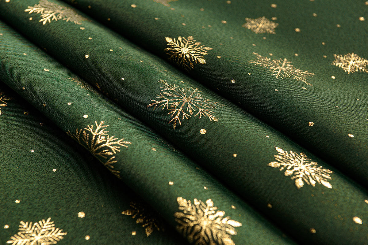 SNOWFLAKES GREEN / 206348 PB / K-8 ZŁOTO Z-3633
