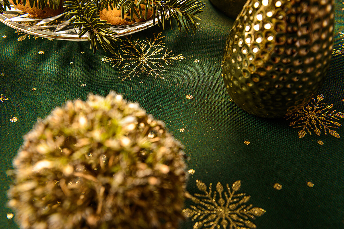SNOWFLAKES GREEN / 206348 PB / K-8 ZŁOTO Z-3633